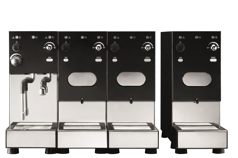 Modulaire professionele koffiemachine van Caffè del Caravaggio met stoom-, heetwater- en espressomodules