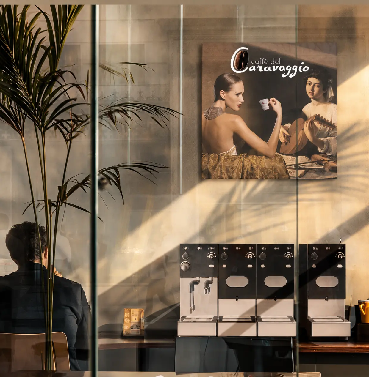 Caffè del Caravaggio koffiesysteem in een professionele kantooromgeving